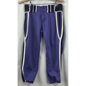 Boombah Baseball Pants Youth 28G Purple Black White Full Length Elastic